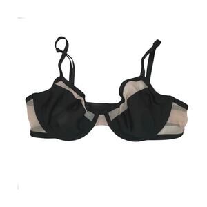 Victoria's Secret Unlined Demi Bra 34D Black Mesh Sheer Y2K